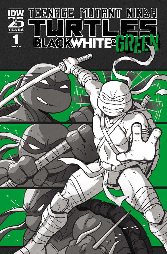Teenage Mutant Ninja Turtles: Black, White, And Green #1 Variant Ri (10) (Ganuch Eau Foil Variant)