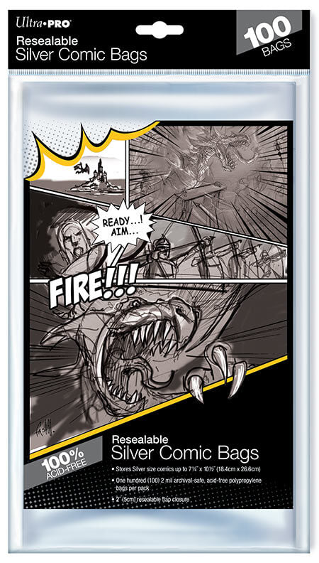 ULTRA PRO SILVER RESEALABLE COMIC BAGS