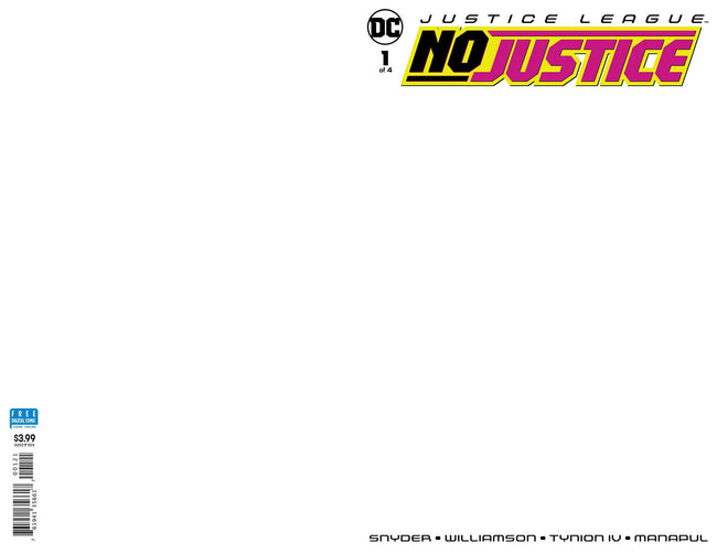 JUSTICE LEAGUE NO JUSTICE #1 (OF 4) BLANK VAR ED