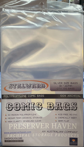 BCW Comic Book Bags Treasury Comic Books (10" 1/2 x 13" 1/2) (100 Bags Per Pack)