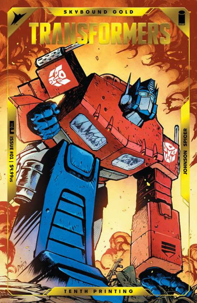 Transformers #1 10th Printing Cover A Optimus Prime Foil Emboss