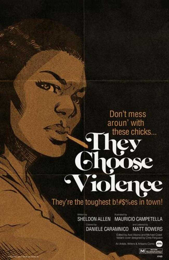 They Choose Violence #2 (Of 5) Cover B Razzah Blaxploitation Film Homage Variant (Mature)