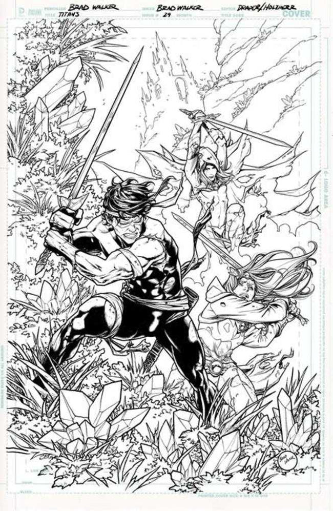 Titans #29 Cover B Brad Walker Card Stock Variant (DC K.O.)