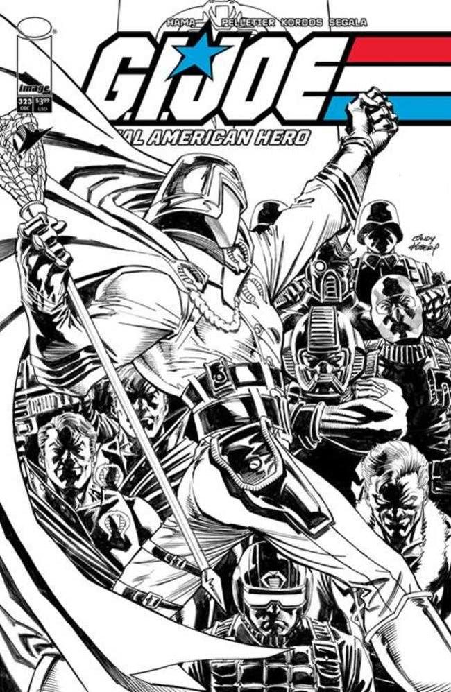 G.I. Joe A Real American Hero #323 Cover B Andy Kubert  Black & White Variant