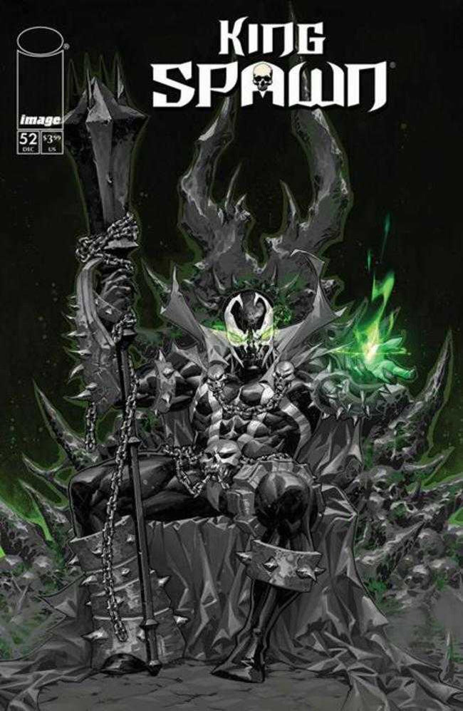 King Spawn #52 Cover B Kael Ngu Black & White Variant