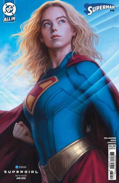 Superman #39 Cover E Stanley Artgerm Lau Supergirl Movie Card Stock Variant (The Reign Of The Superboys)