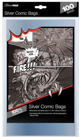 Stalward Standard Comic Book Bags – Silver