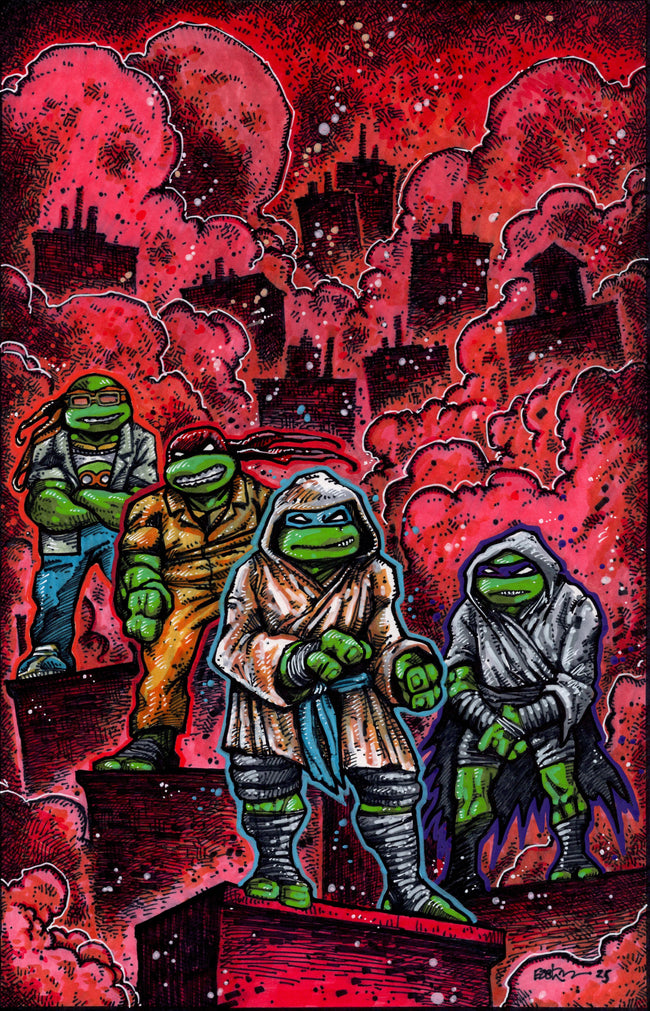 Teenage Mutant Ninja Turtles #10 Variant 1:10 (Eastman Full Art) Black & White Cvr Not Coloured