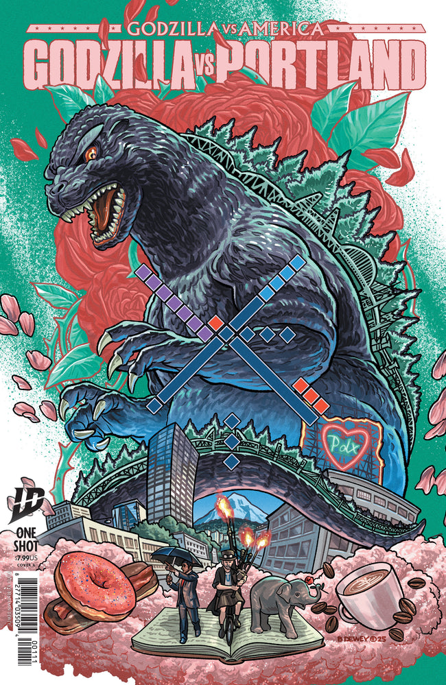Godzilla vs. America: Portland Cover A (Dewey)