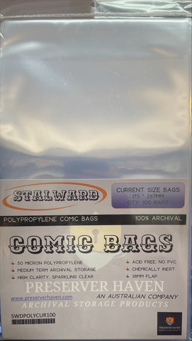 BCW Comic Book Bags Resealable Treasury Comic Books (10" 1/2 x 13" 1/2) (100 Bags Per Pack)