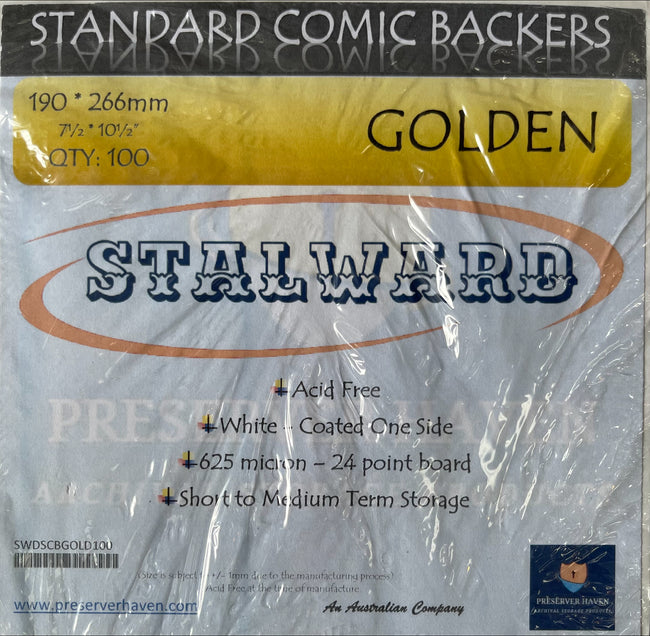 STALWARD GOLDEN COMIC BOARDS
