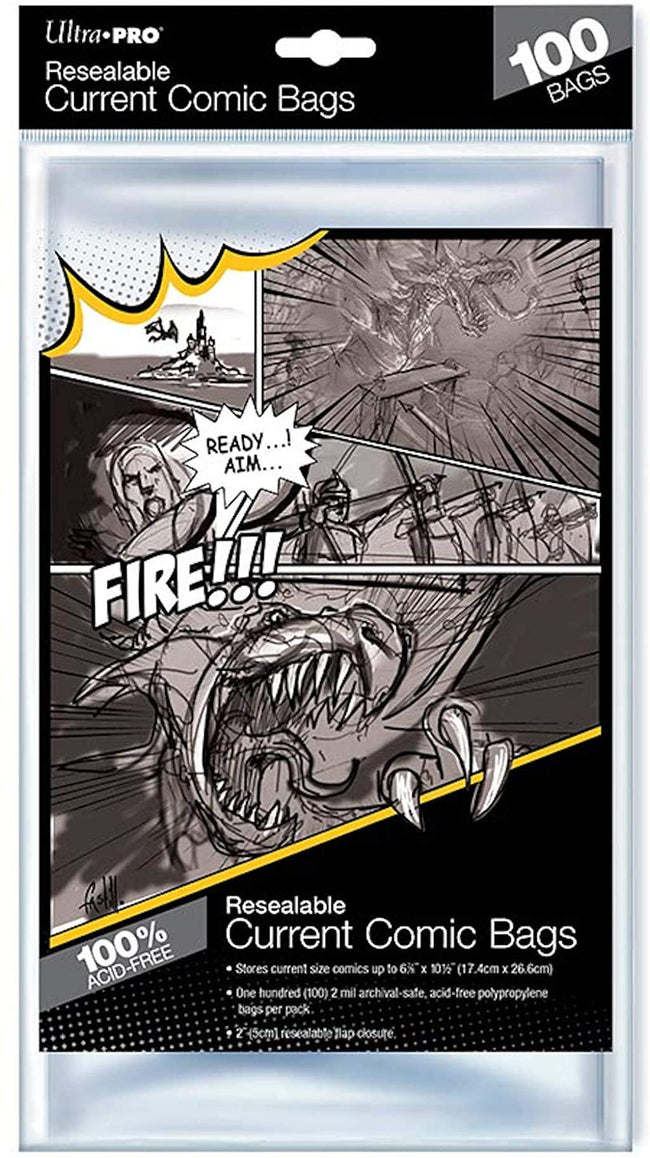 ULTRA PRO CURRENT SIZE RESEALABLE COMIC BAGS