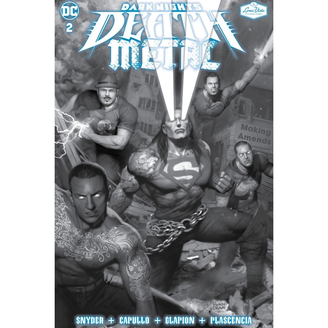 DARK NIGHTS DEATH METAL #2 SOUNDTRACK SPEC ED GREY DAZE WITH FLEXI SINGLE FEATURING ANYTHING ANYTHING (NET) Second Printing