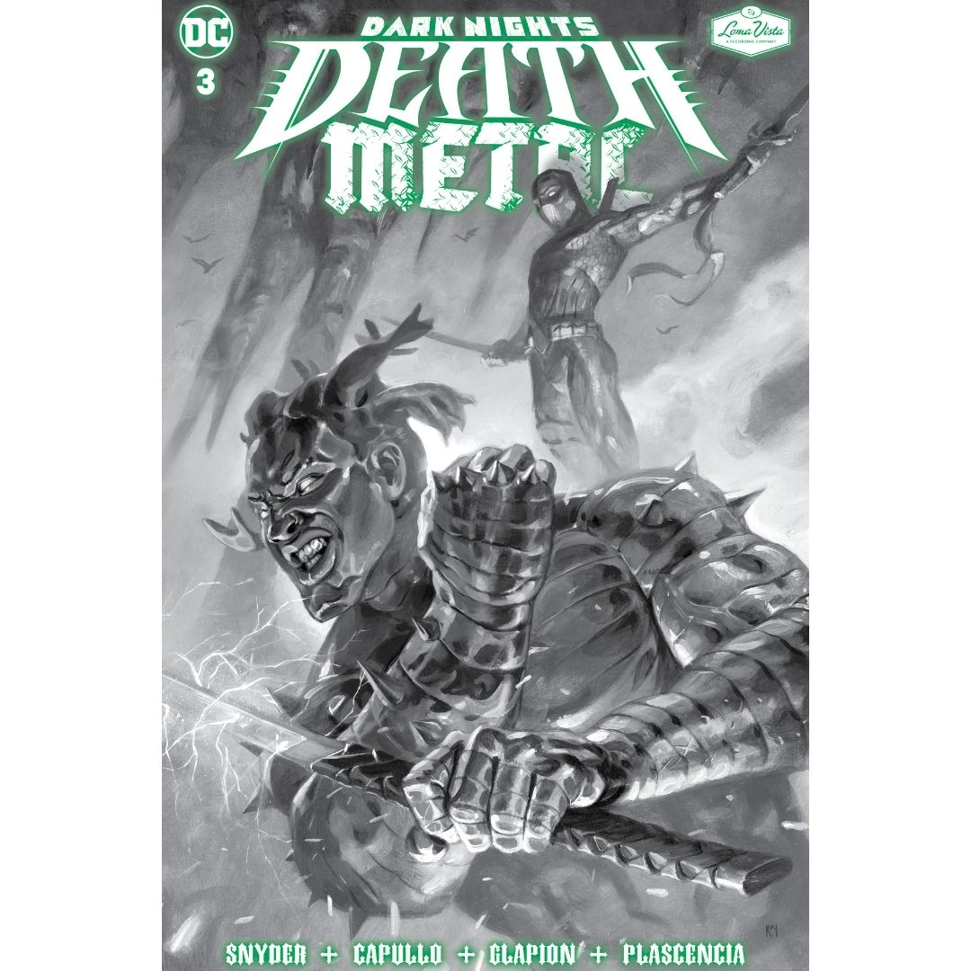 DARK NIGHTS DEATH METAL #3 SOUNDTRACK SPEC ED DENZEL CURRY WITH FLEXI SINGLE FEATURING BAD LUCK (NET) Second Printing