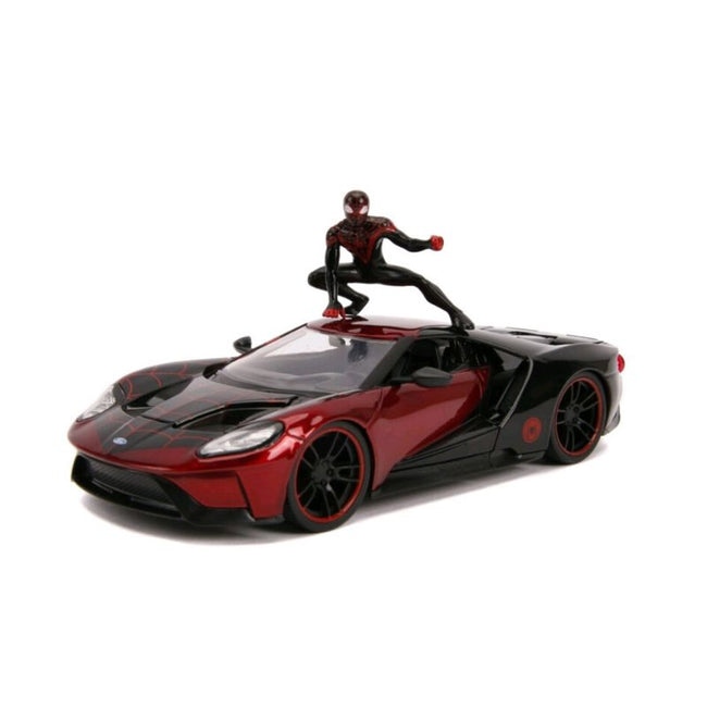 Spider-Man miles morales - 2017 Ford GT 1:24 Scale Hollywood Rides Diecast Vehicle